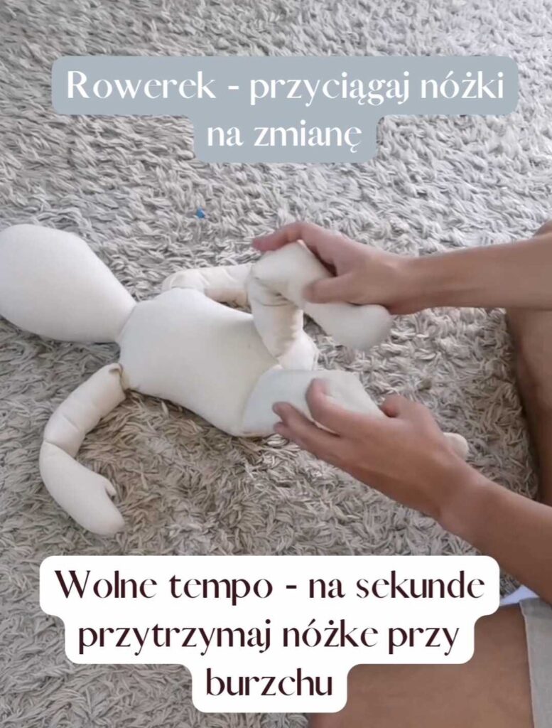 Kolka niemowlęca jak pomóc - Ćwiczenia pomagające w kolce niemowlęcej i puszczeniu gazów u niemowlaka Fizjo z Głową Kamil Hernoga