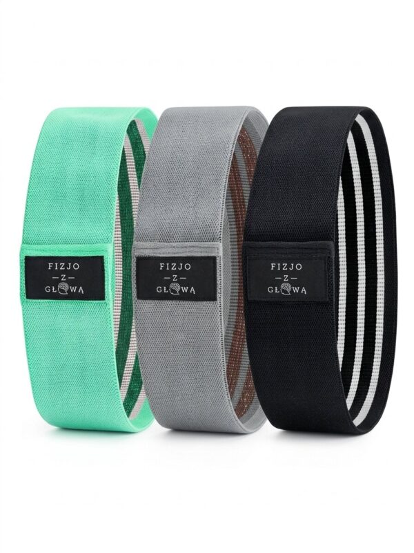 taśmy materiałowe fabrib mini hip band szary zielony czarny