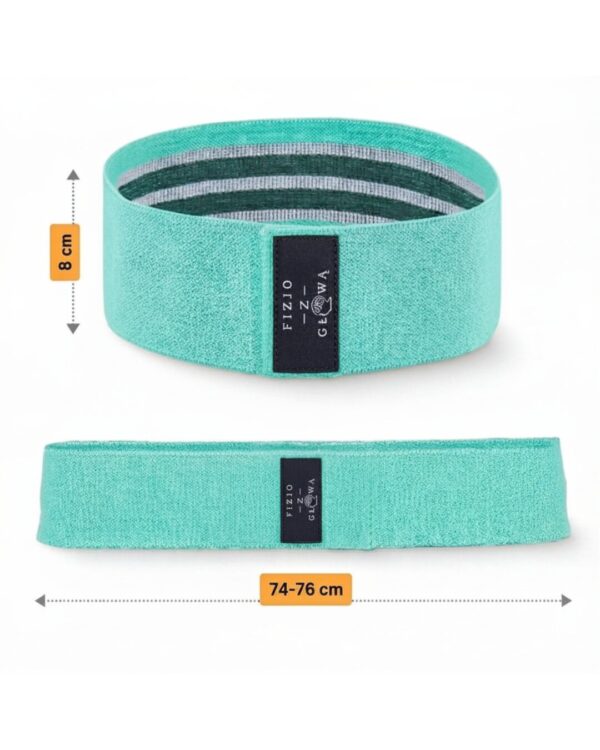 taśmy materiałowe fabrib mini hip band szary zielony czarny wymiary